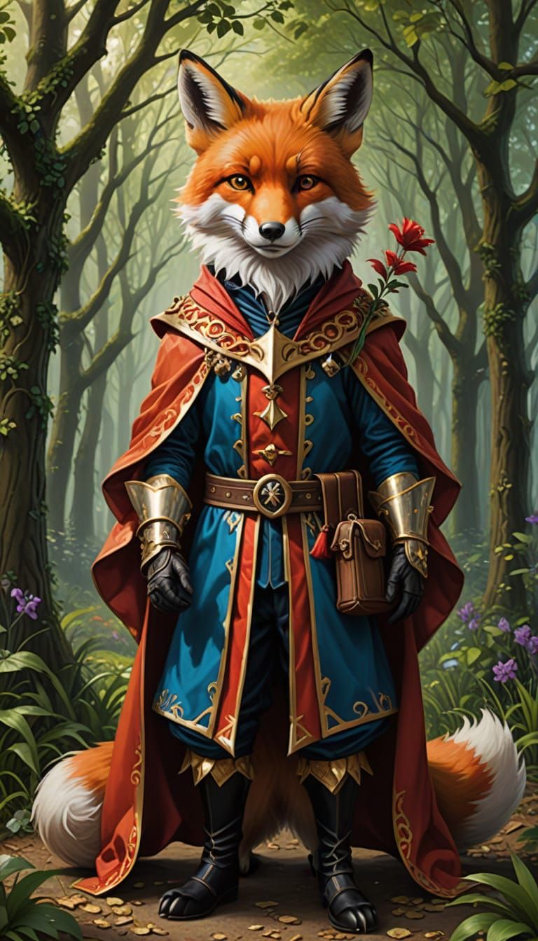 Whimsical Fox in Mischief Mode