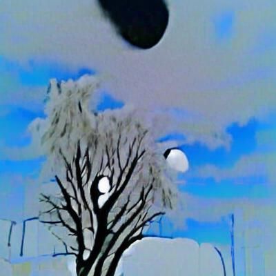Monochrome Moon Shining Over Drooping Trees
