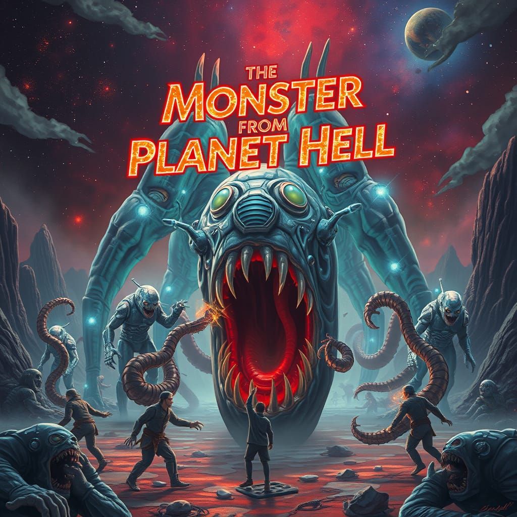 Android Invasion in Hellish Landscape