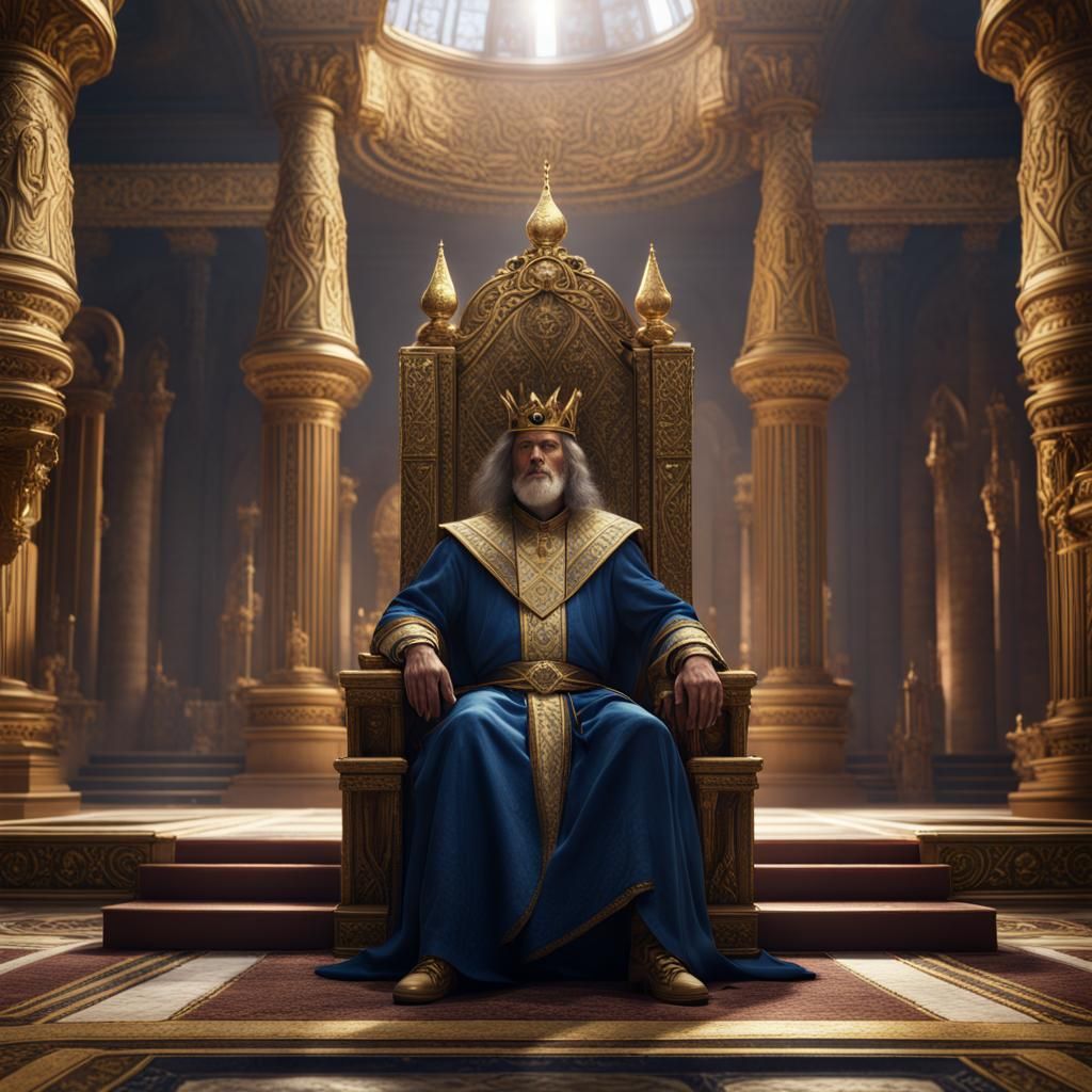King Solomon on His Throne in Glory