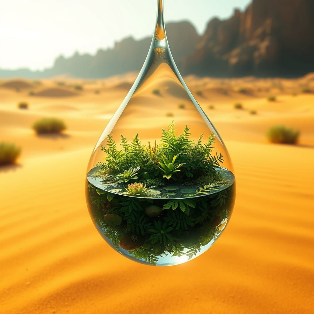 Surreal Oasis in the Desert