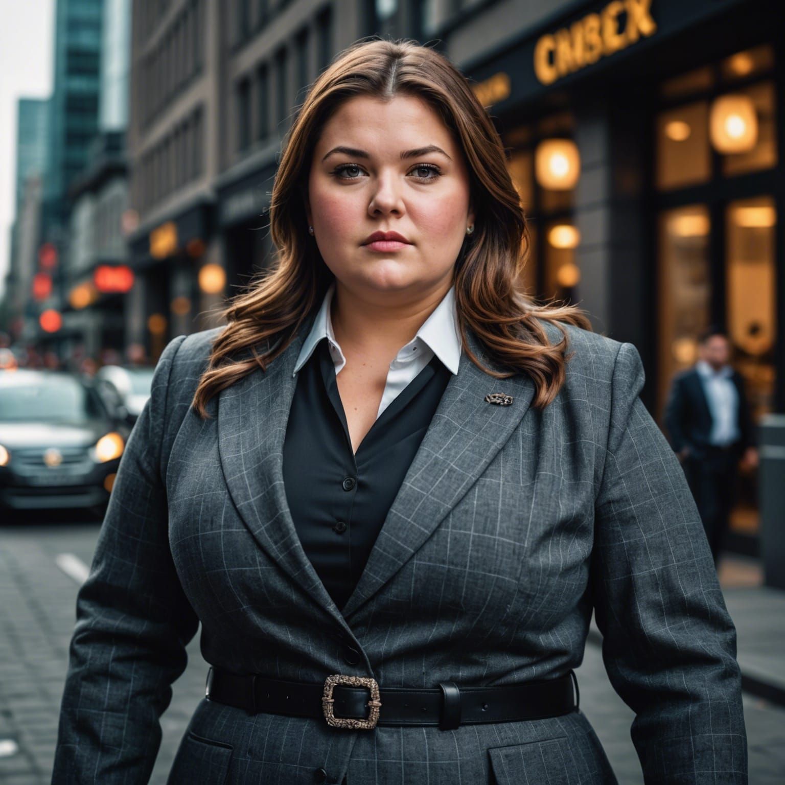 Hyperrealistic Photo of Curvy Business Women