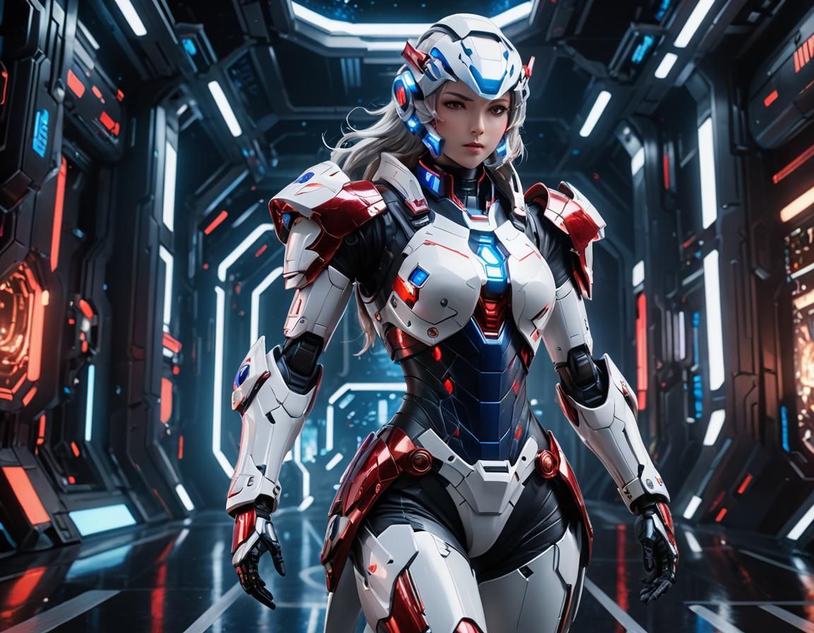 Nintendo Switch Girl in Futuristic Anime Style