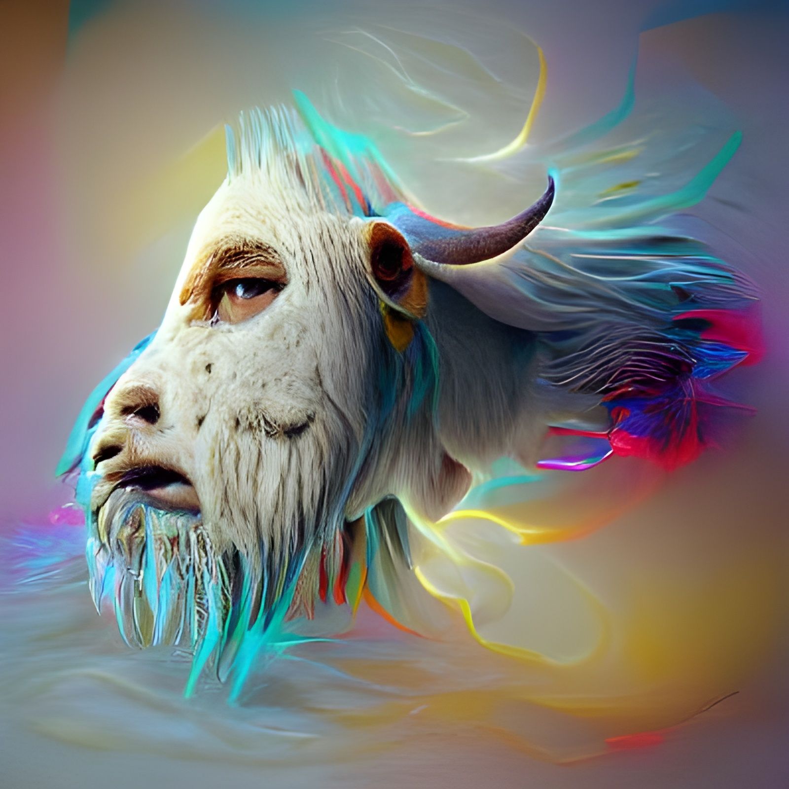White Buffalo Spirit in Digital Art