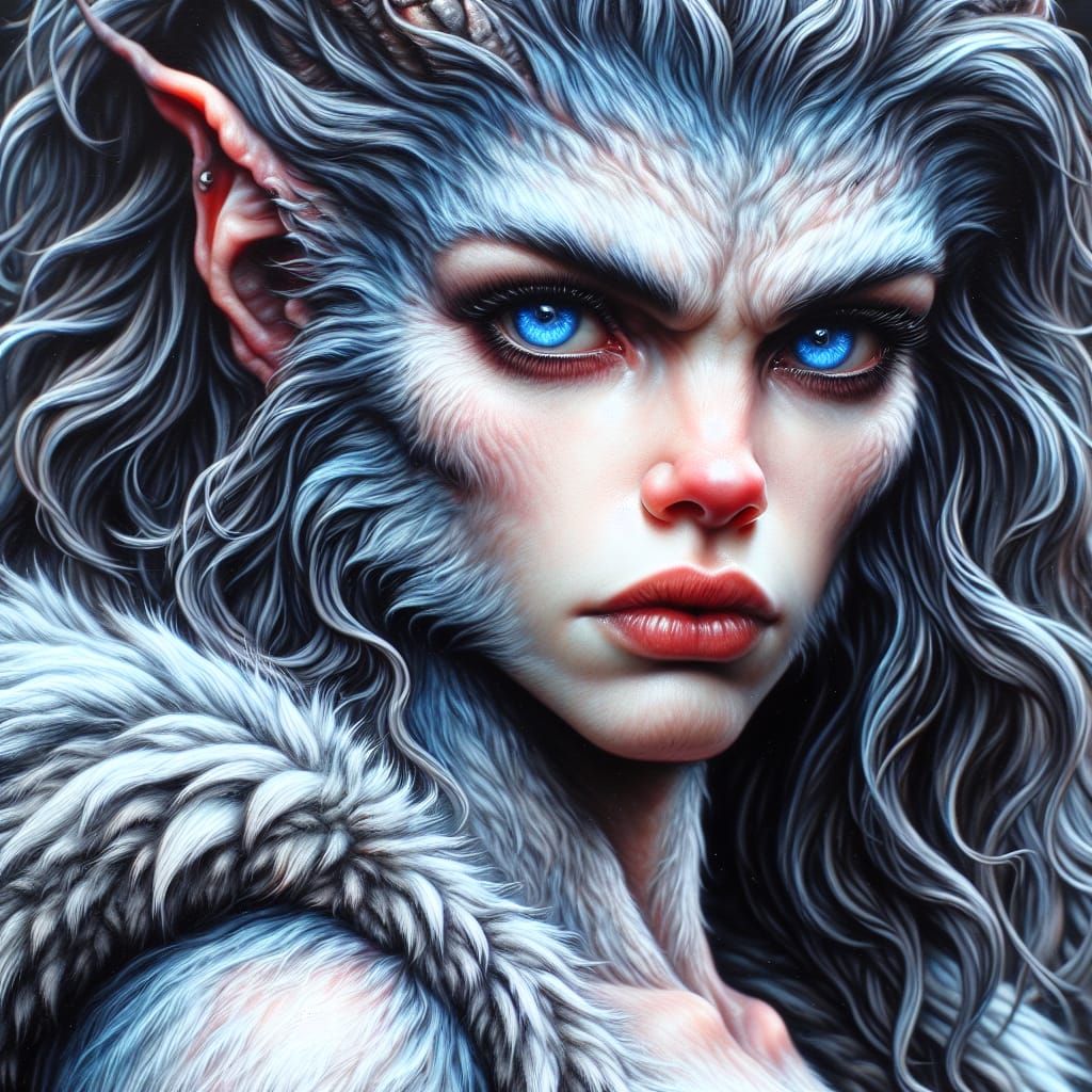 Werewolf White Walker Hybrid in Romanticism Style