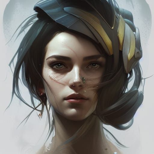 Albedo Portrait in Art Nouveau Style