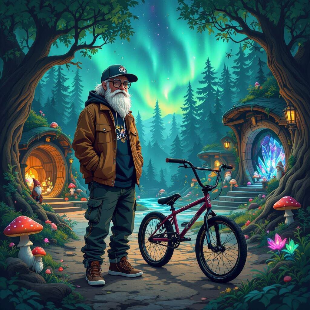 Anime Troll in Hobbit Skatepark with BMX Bike