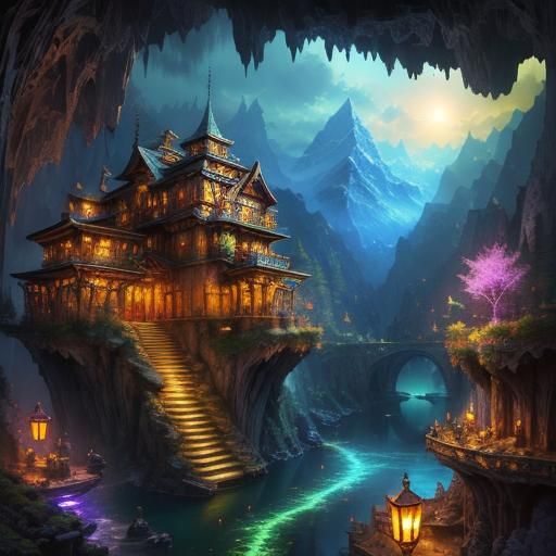 Surreal Cityscape: Escheresque Journey in a Fantastical Styl...