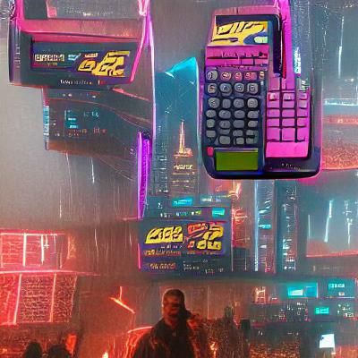 Cyberpunk Cityscape in Neon Style