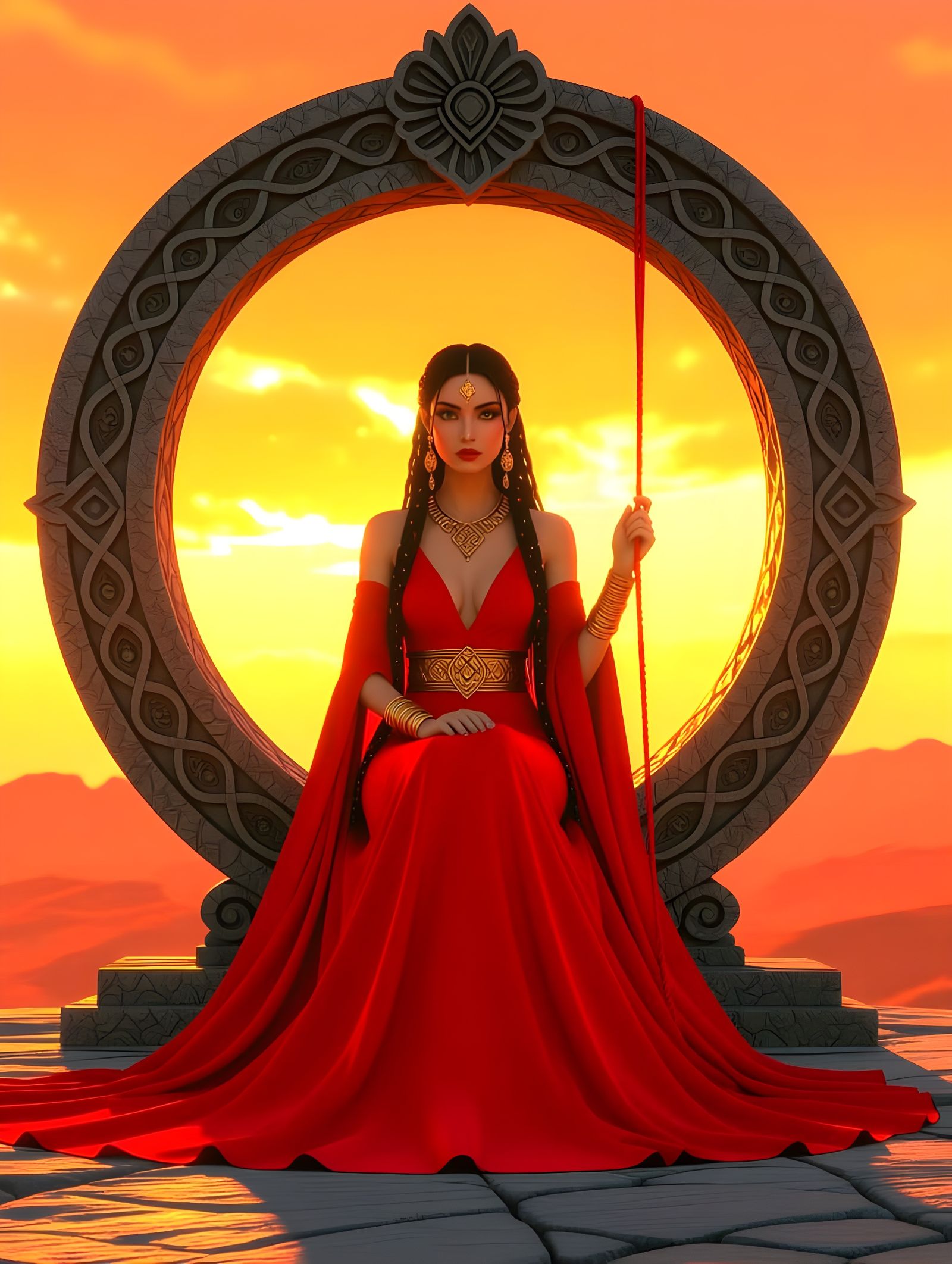 Rahab in Jericho: Mystical Courage in Bronze and Crimson