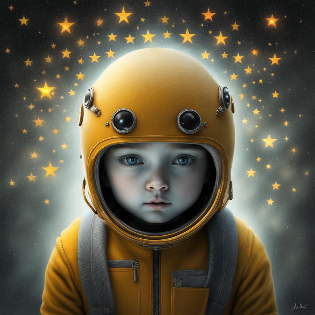 Surreal Girl Portrait with Mythical Creature