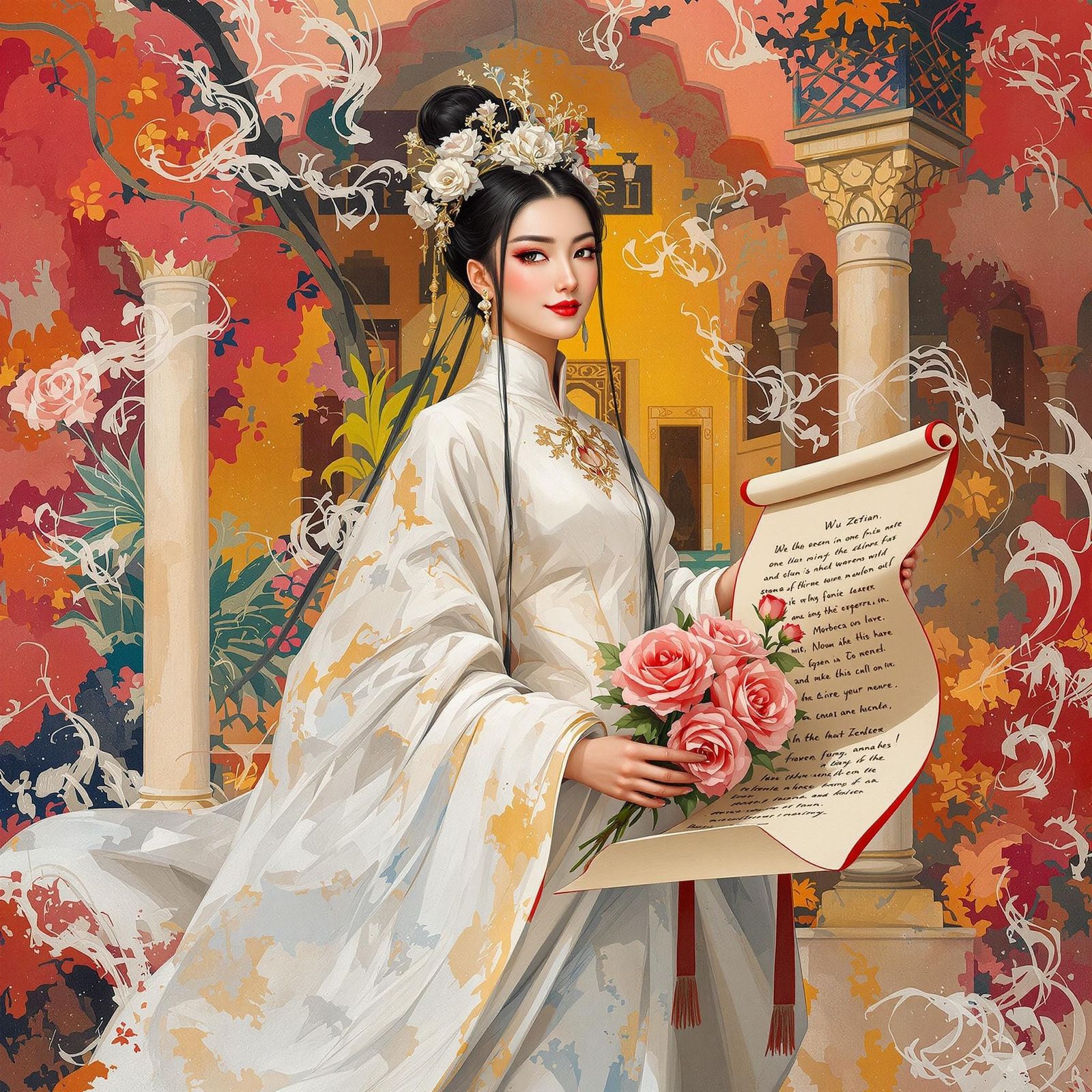 Regal East Meets Exotic West in Dynamic Portrait