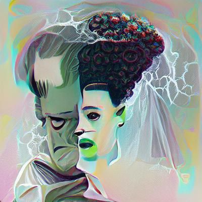Iconic Bride of Frankenstein Portrait
