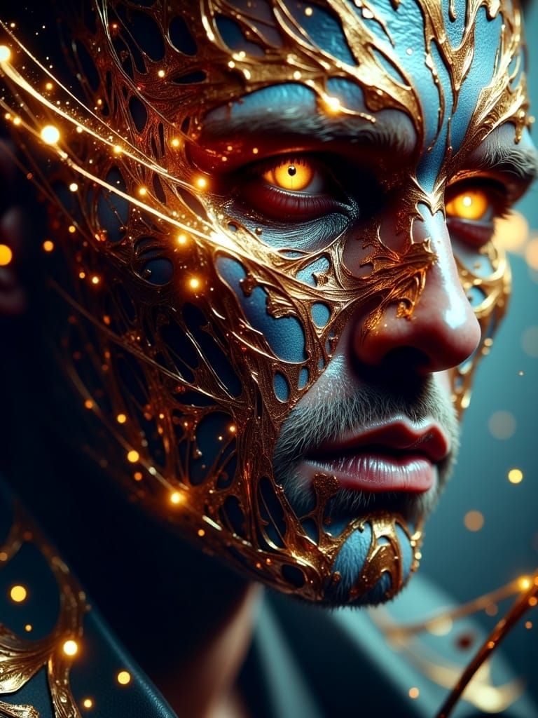 Ethereal Portrait of a Man with an Otherworldly Energy