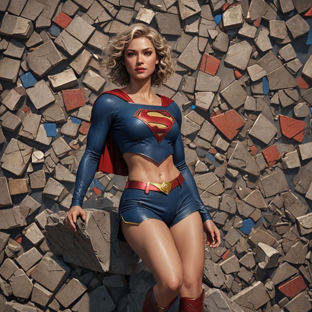 Supergirl Concept Art in Detailed Digital Painting