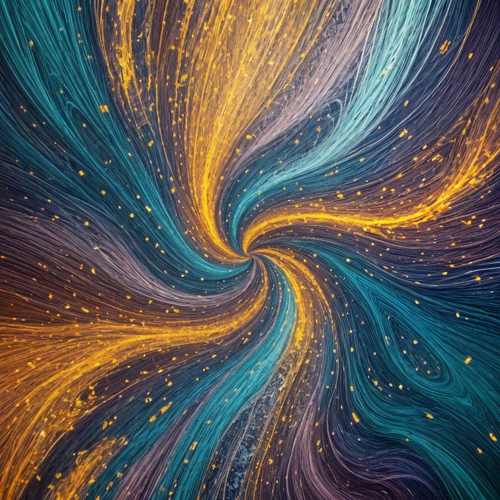 Abstract Swirlpool of Combined AI Creations