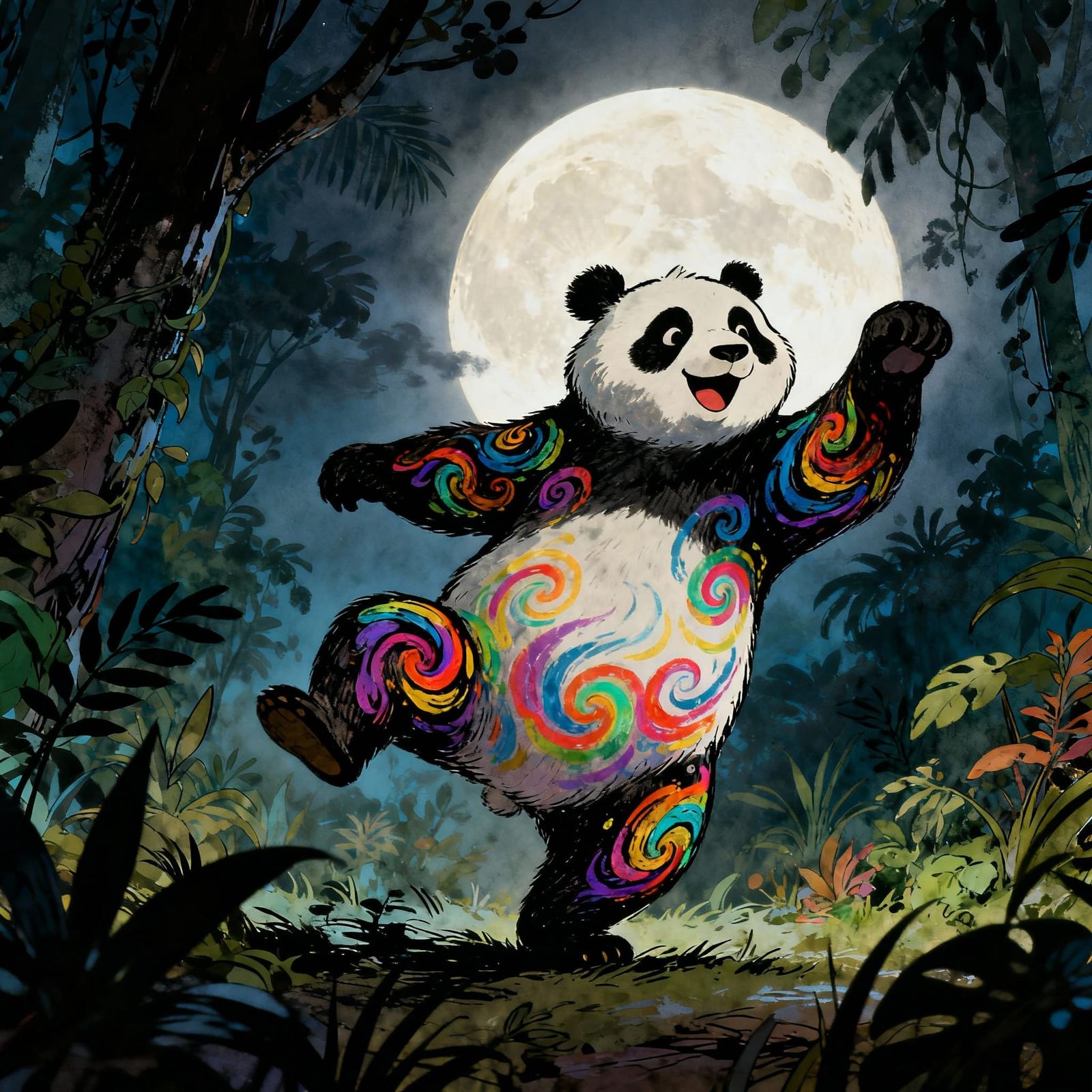 Panda Dancing Like a Wild Thing