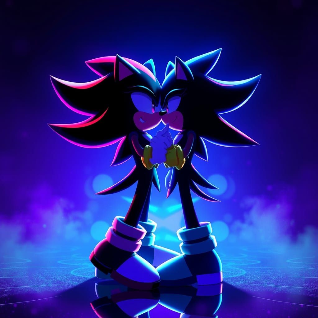 Shadow the Hedgehog Kiss in Fantasy Concept Art