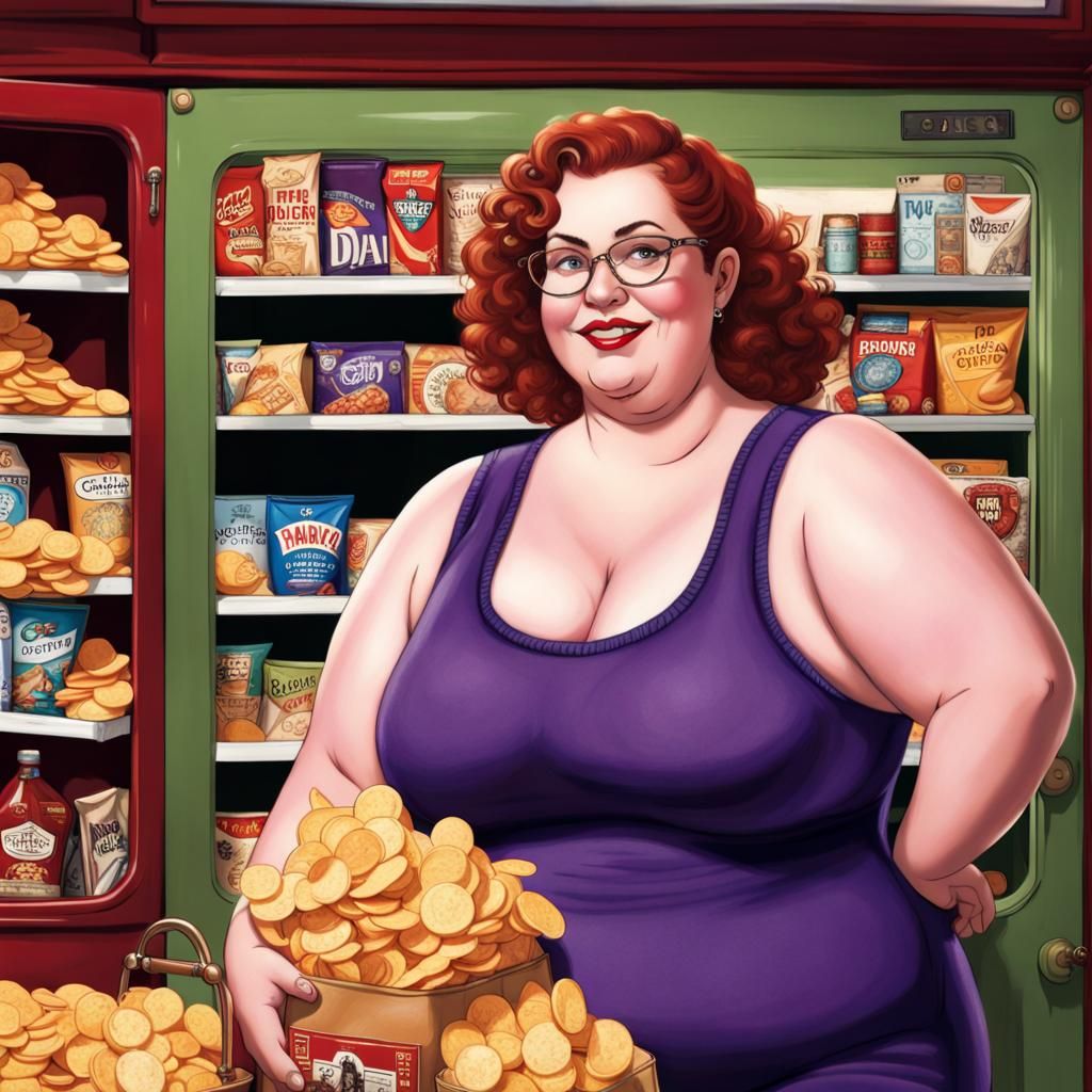 Plus-Size Model Adorned as a Goddess in Detailed Matte Paint...