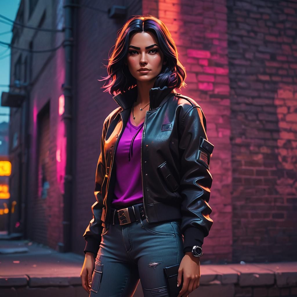 Young Woman in Fortnite Character Style