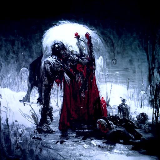 Visceral Horror Illustration in Gothic Style