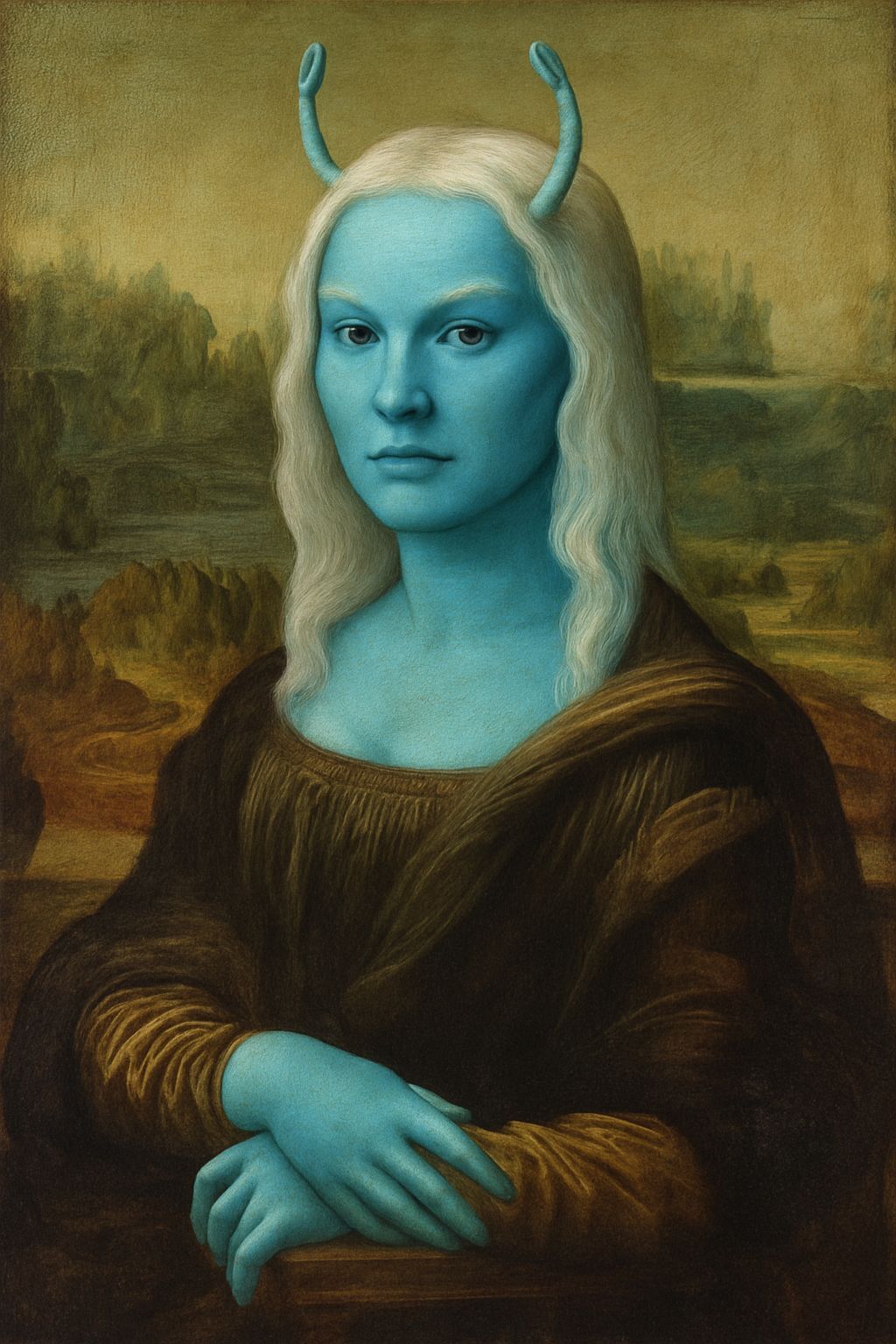 Andorian Woman in Da Vinci Style Portrait