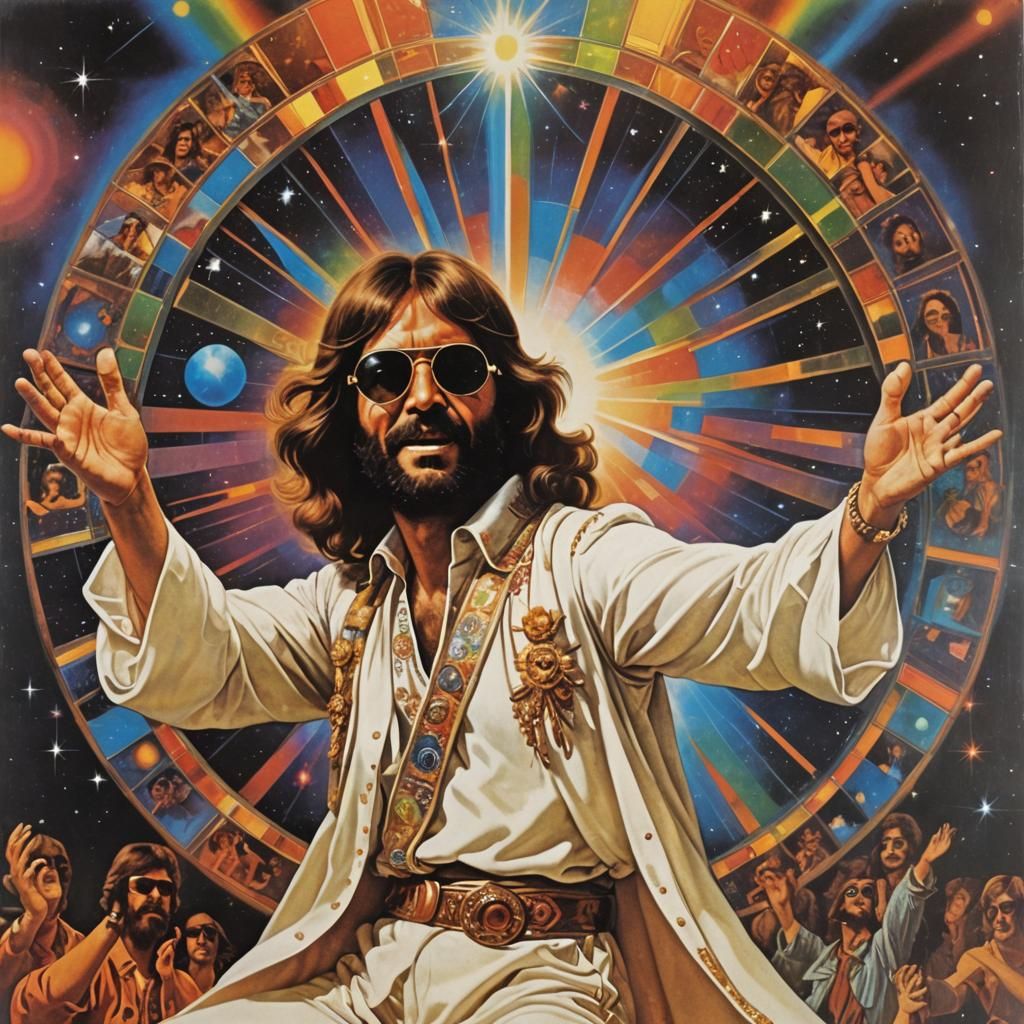 1970s Disco Album Cover with Zarathustra