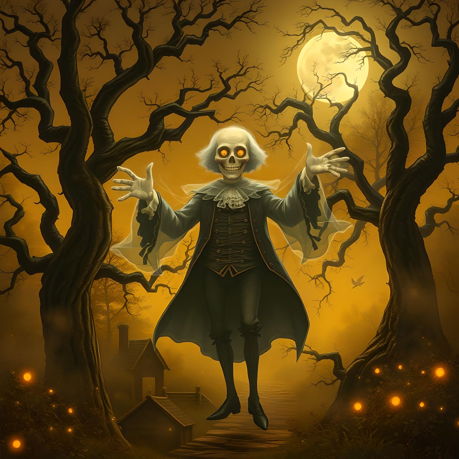 Detailed Matte Painting of Canterville's Ghost