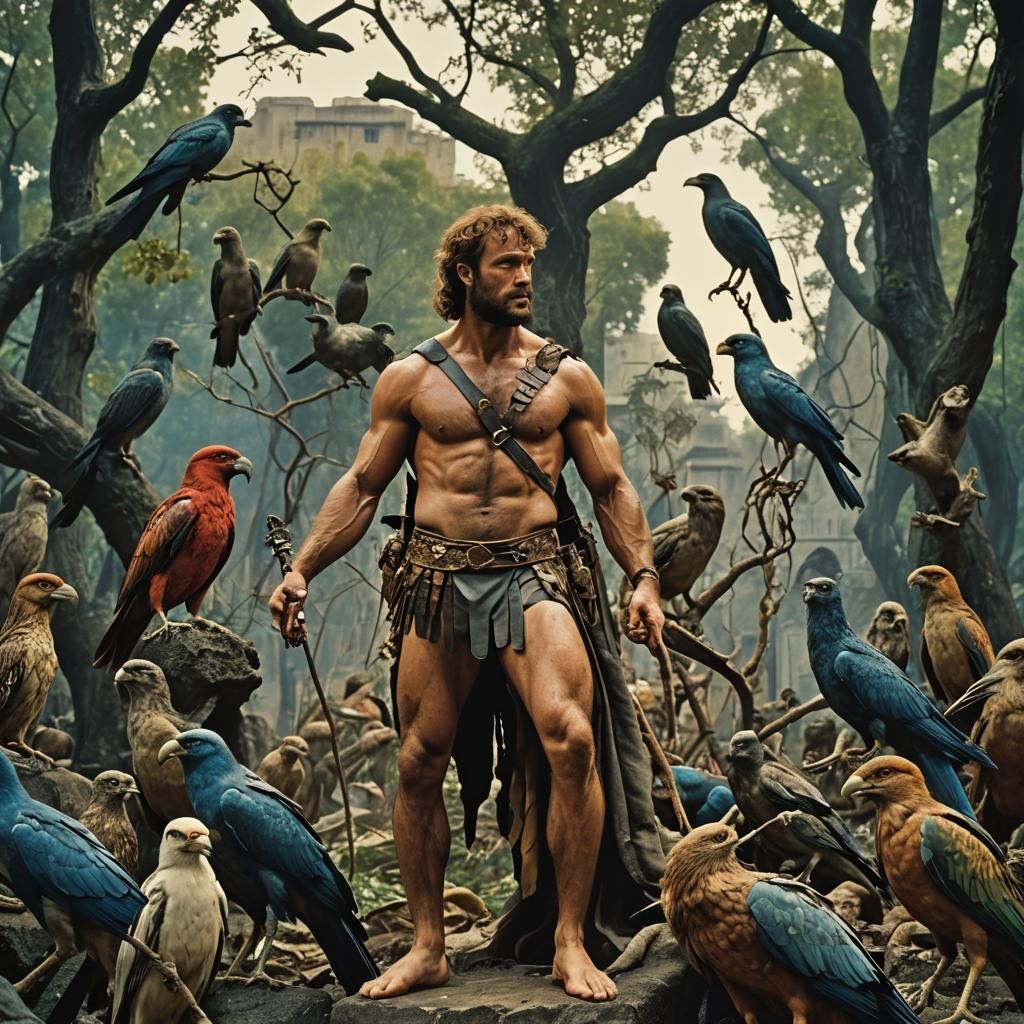 Hercules and the Stymphalian birds