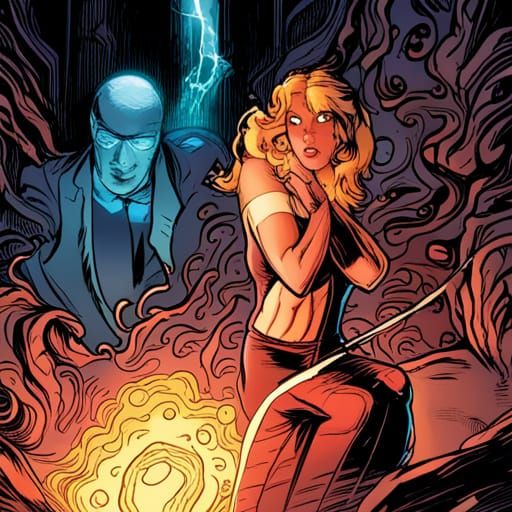 X-Ray Vision Comic Book Art of a Couple