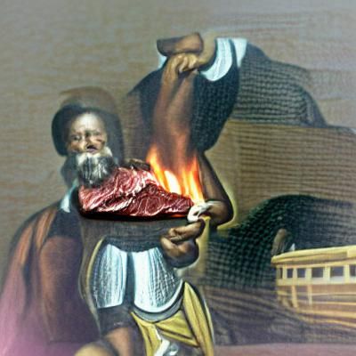 Polycarp's Steak Mishap: A Culinary Cartoon