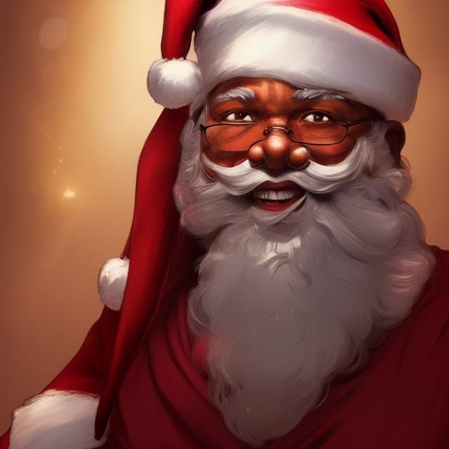 Urban Santa Claus Portrait in Digital Art Style