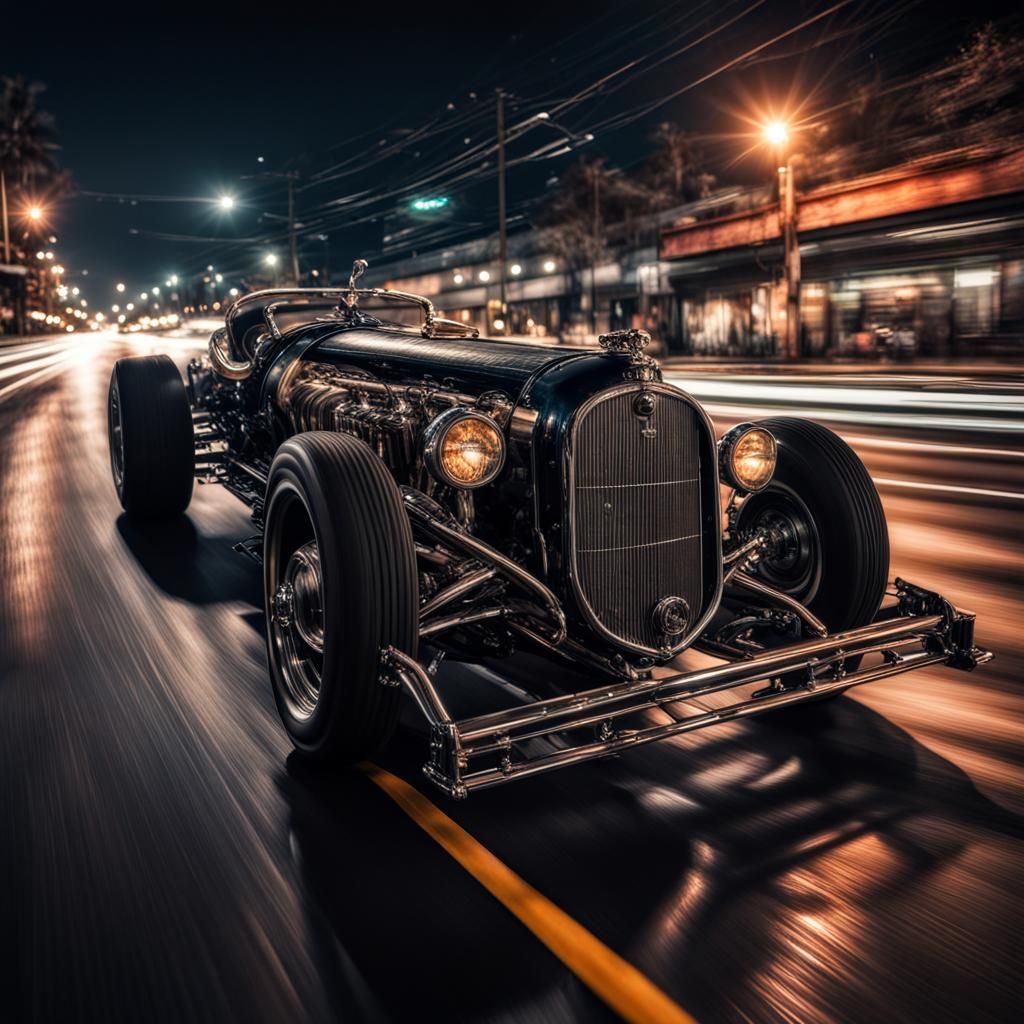 Speed Of Night: Hyperrealistic Fantasy Scene