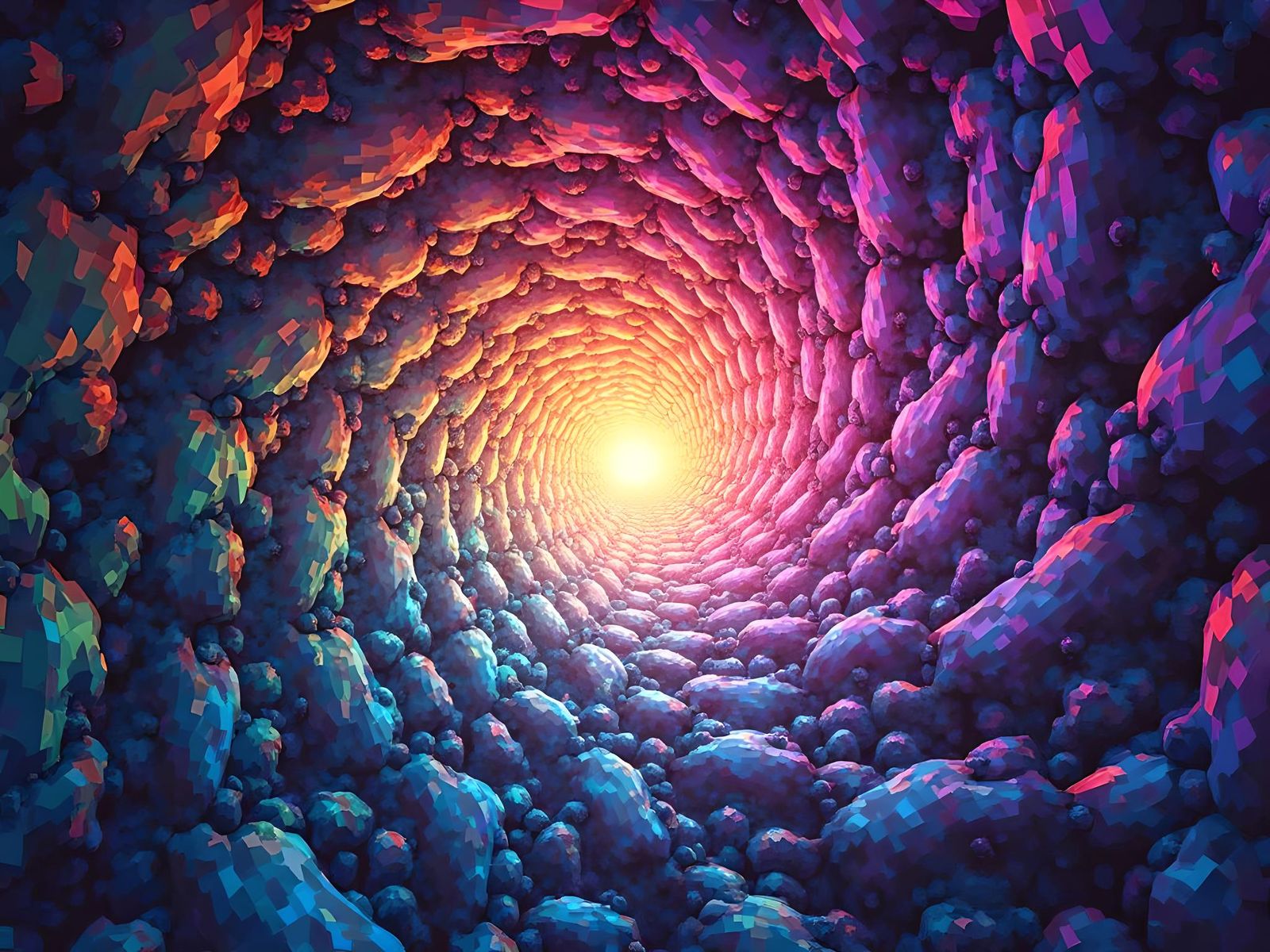 "Psychedelic pixel art"