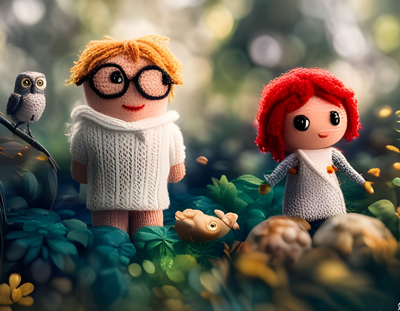 Harry Potter Characters as Knit Toys in Ghibli Style
