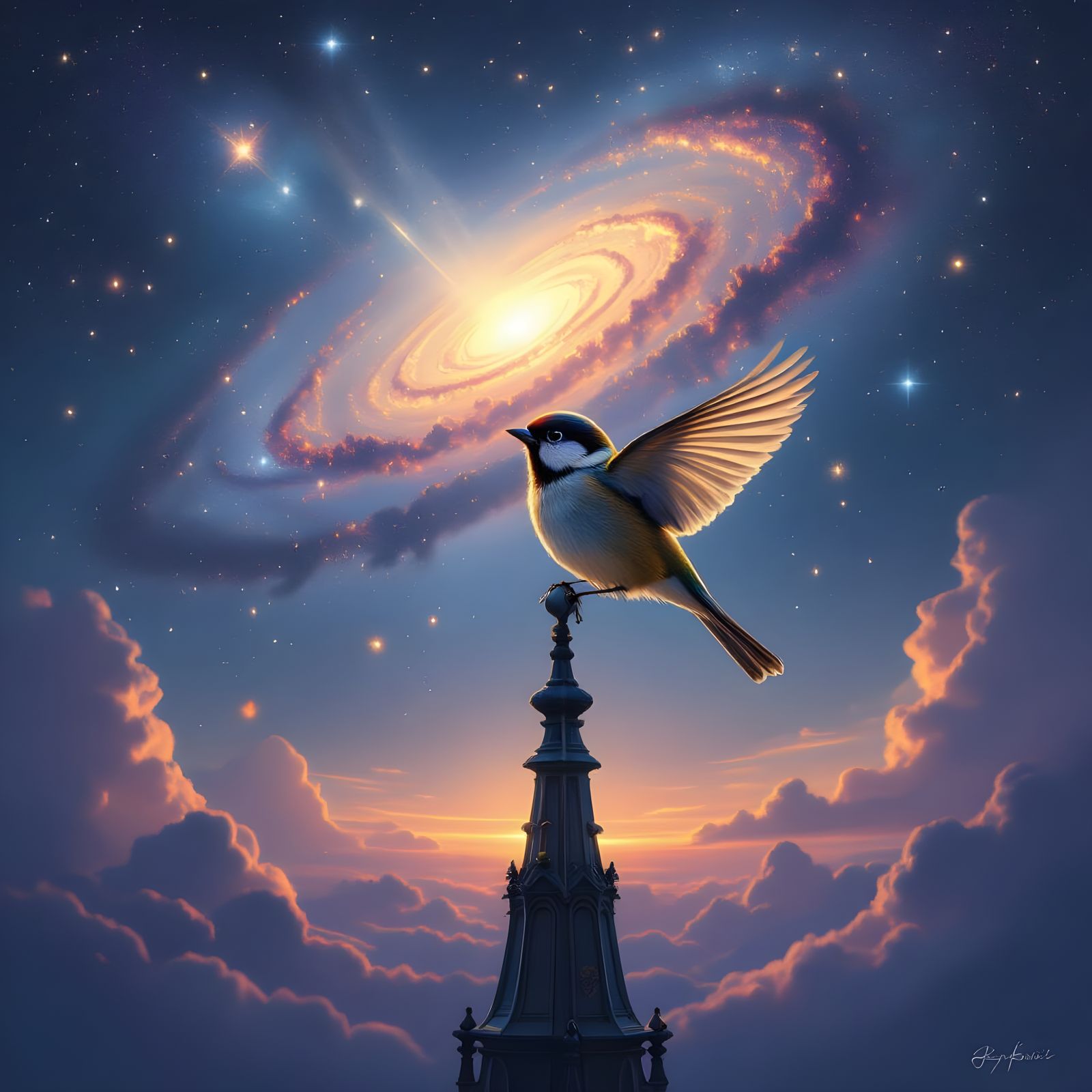 Little Bird Aspires to Fly High