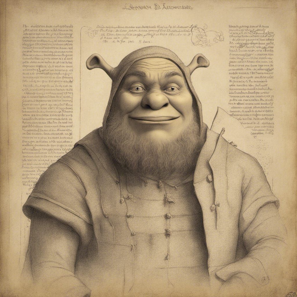 Shrek as Renaissance Portrait