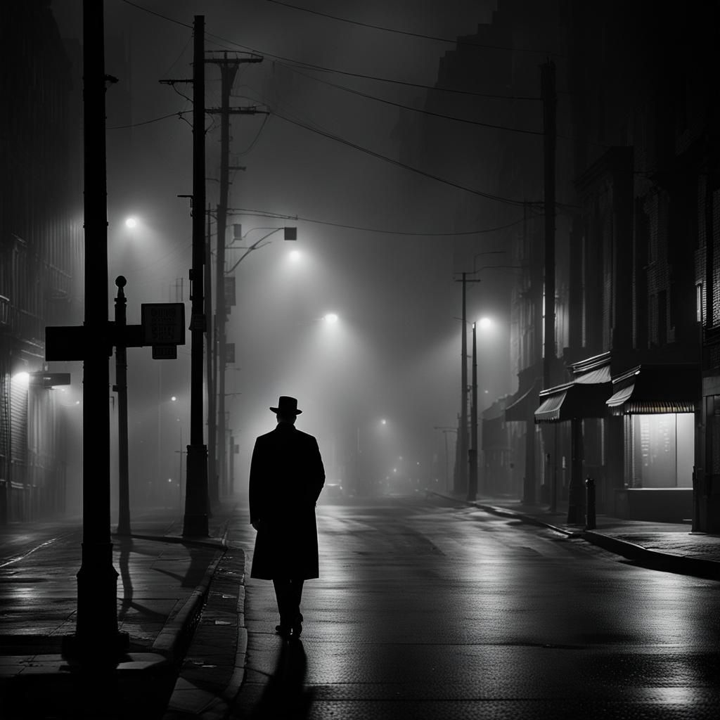 Ethereal Film Noir Nightscape