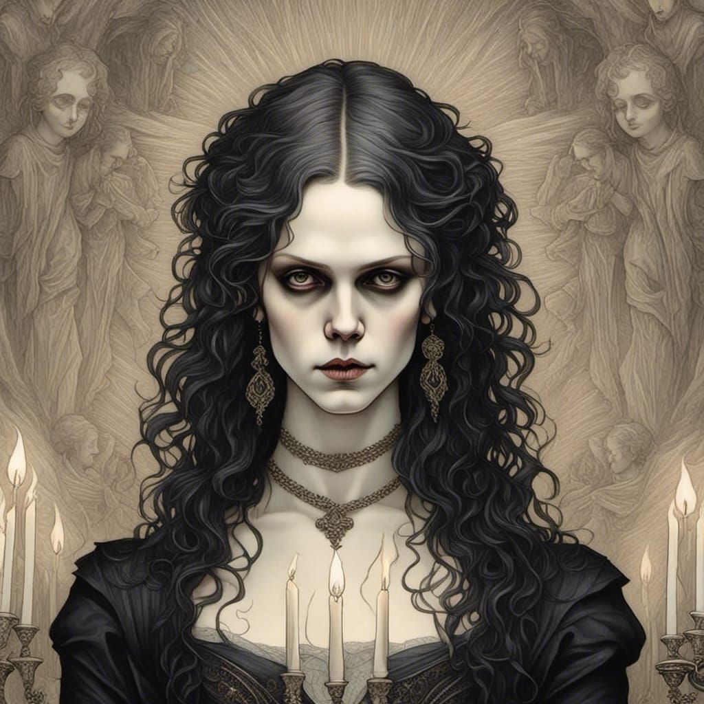 Mary Shelley, Byron, and Shelley in Gothic Setting