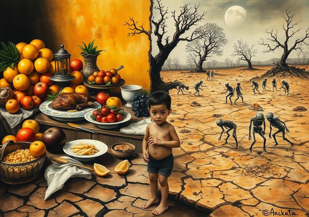 Contrasting Realities: Feast and Famine