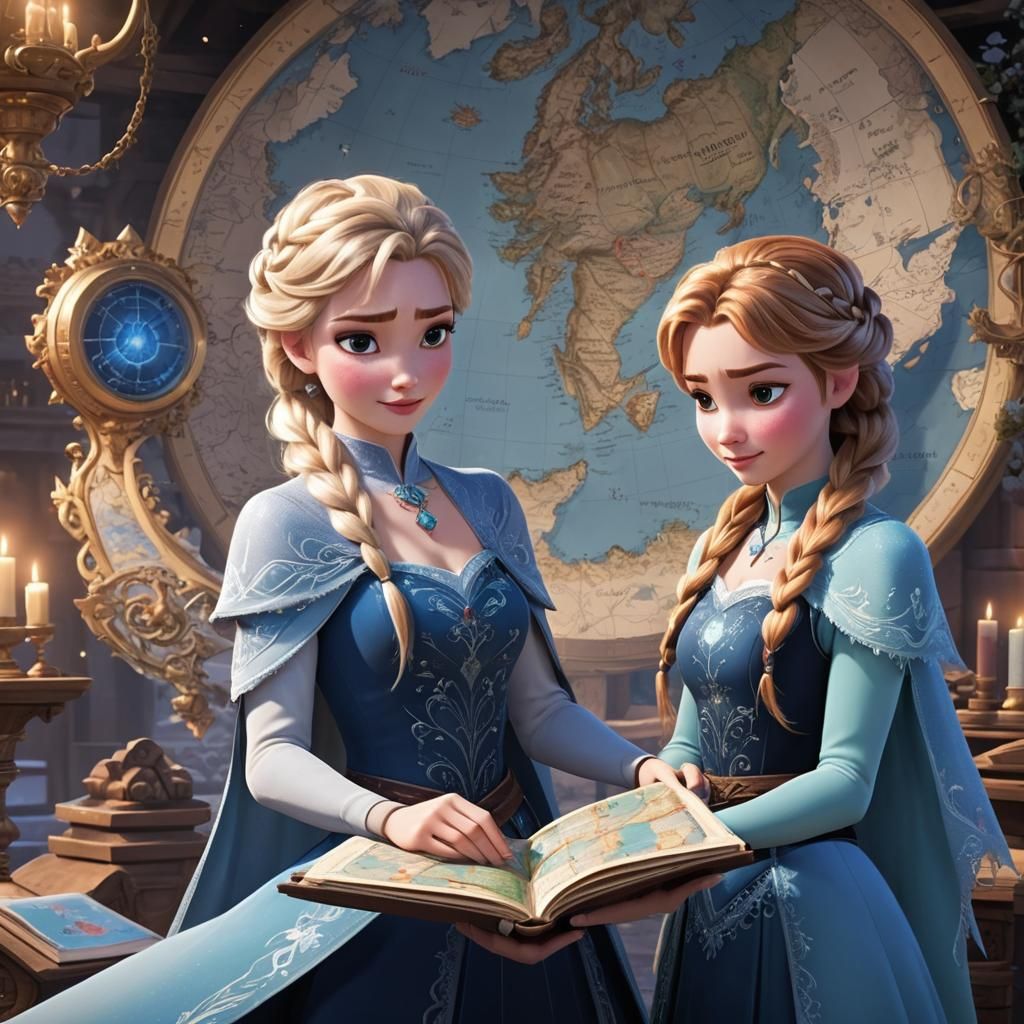 Elsa and Anna's Arendelle Adventure: 3D Anime Art