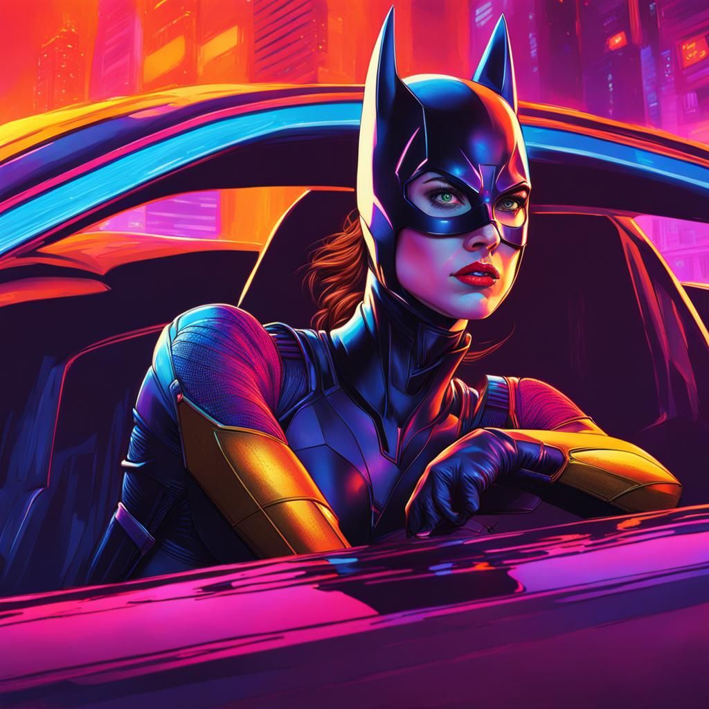 Alexandra Daddario as Cyberpunk Bikini Batgirl