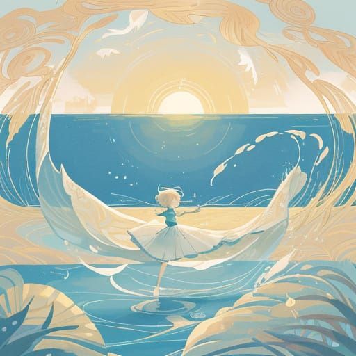 Delicate Ocean Breeze Abstract Art