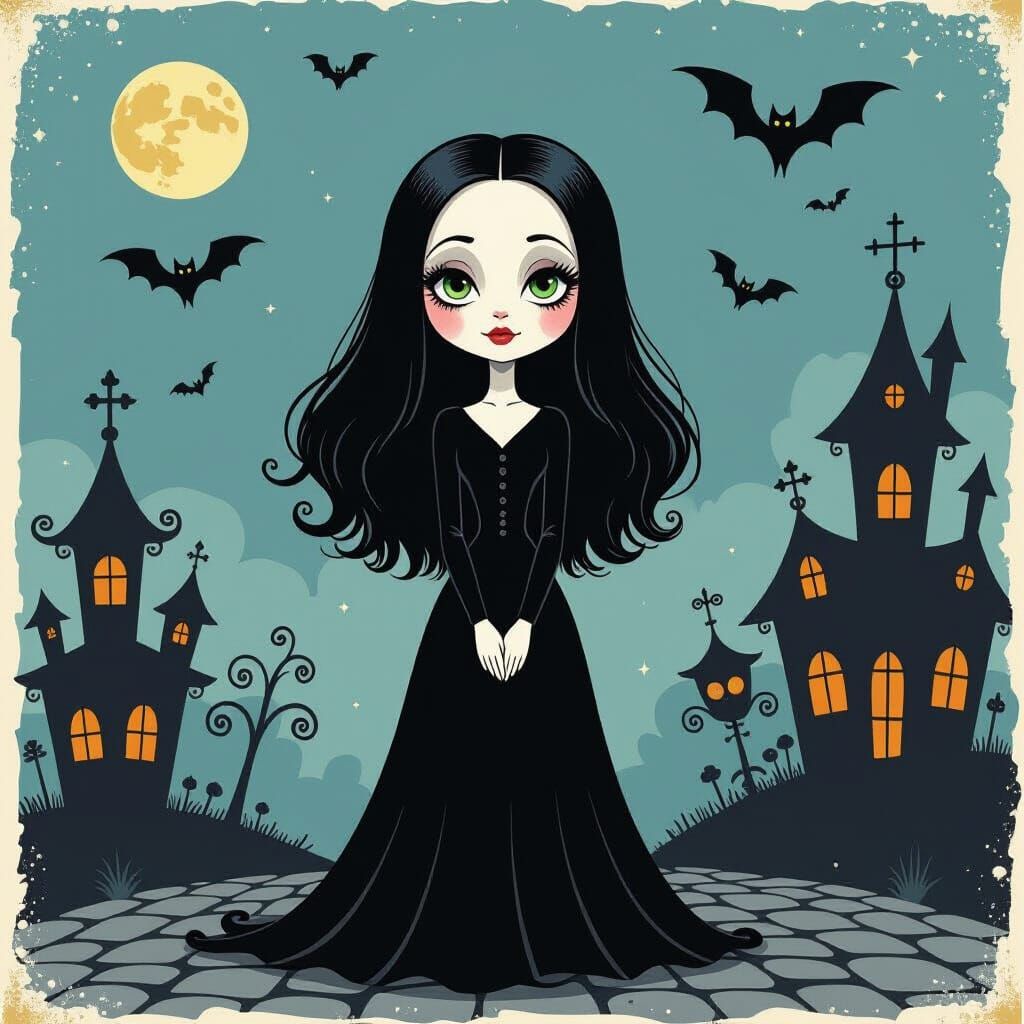 Wednesday Addams in a Gothic Trance