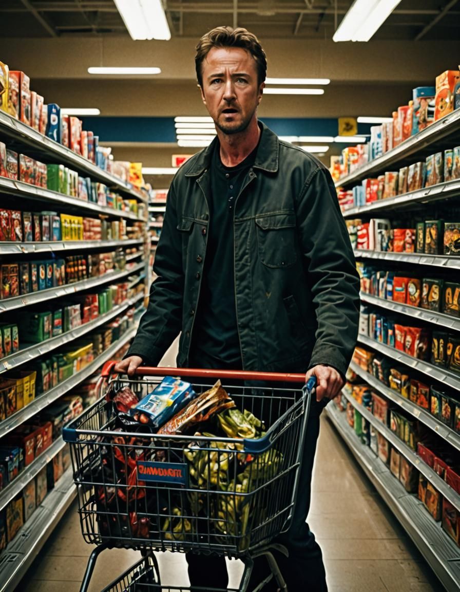 Edward Norton in Zombie Supermarket Horror Film