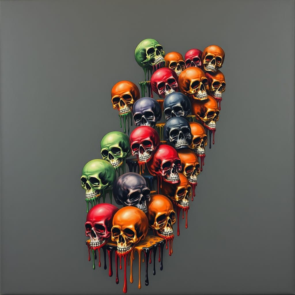 Surreal Escher-Inspired Staircase Constructed from Melting S...