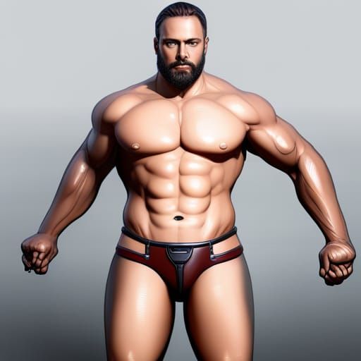 Muscular Male Figure in Detailed Fantasy Art