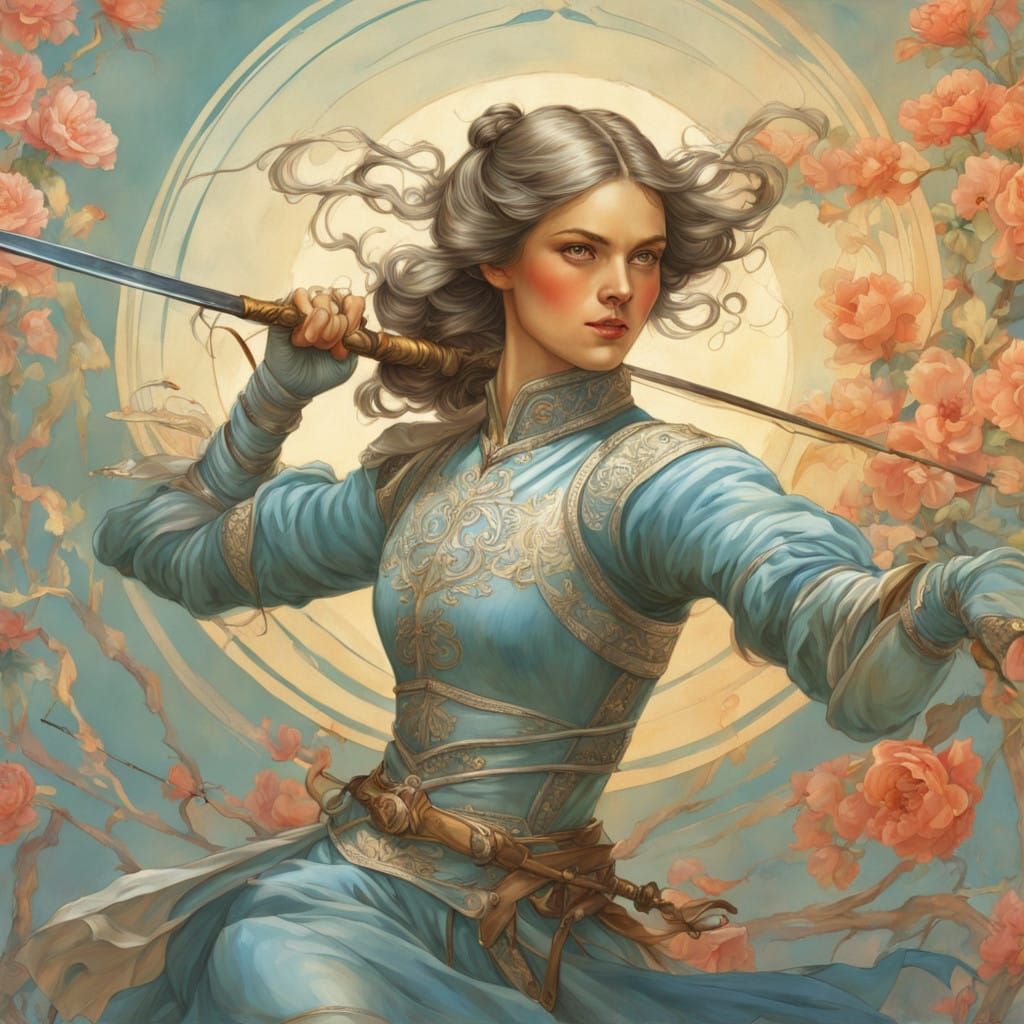 Ethereal Fencer in Pastel Fantasy