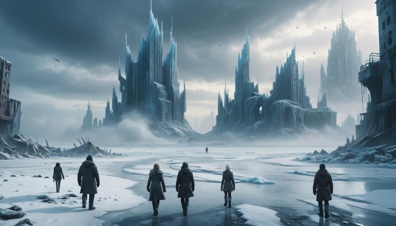 Futuristic City Ruins Awakened by Frosty Tsunamis in Apocaly...