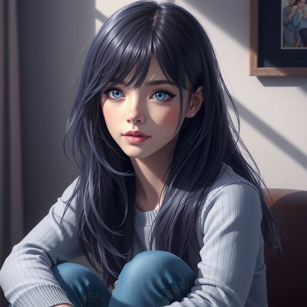 Anime Inspired Glamour Shot of a Beautiful Woman